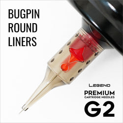 Cartouches Legend Premium G2 (2e génération) - Bugpin Round Liners - #8 (0.25mm) - Boîte de 20