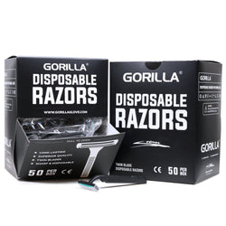 Rasoirs Gorilla Black Twin Blade (50/Boîte) - Prix par boîte