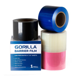 Gorilla - Film barrière en boîte distributrice (10,16 cm x 15,24 cm - Rouleau de 1200 feuilles perforées)