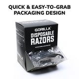 Rasoirs Gorilla Black Twin Blade (50/Boîte) - Prix par boîte