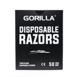 Rasoirs Gorilla Black Twin Blade (50/Boîte) - Prix par boîte