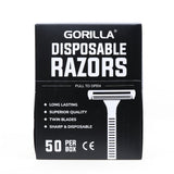 Rasoirs Gorilla Black Twin Blade (50/Boîte) - Prix par boîte