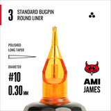 Cartouches CAM x AMI JAMES - Traceuses rondes Bugpin standard - #10 (0.30mm) - 20/Boîte