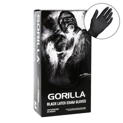 Gants d'examen en latex noir Gorilla