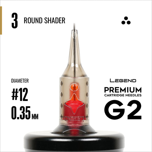 Cartouches Legend Premium G2 (2e génération) - Round Shaders - #12 (0,35 mm) - 20/Boîte