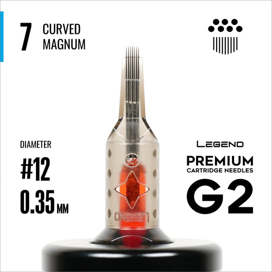 Legend Premium Cartouches G2 (2e génération) - Magnums Courbes - #12 (0.35mm) - Boîte de 20