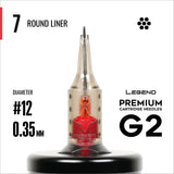 Cartouches Legend Premium G2 (2e génération) - Round Liners - #12 (0,35mm) - 20/Boîte
