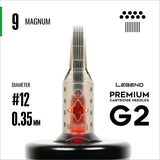 Cartouches Legend Premium G2 (2e génération) - Magnums - #12 (0,35 mm) - Boîte de 20
