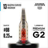 Cartouches Legend Premium G2 (2e génération) - Magnums Courbes Bugpin - #8 (0,25 mm) - 20/Boîte