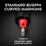 Cartouches Legend Comfort Grip - Magnums courbes Bugpin standard - #10 (0.30mm) - 20/Boîte