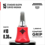 Cartouches Legend Comfort Grip - Magnums courbes Bugpin standard - #10 (0.30mm) - 20/Boîte