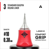Cartouches Legend Comfort Grip - Traceurs ronds Bugpin Standard - #10 (0.30mm) - 20/Boîte