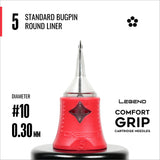 Cartouches Legend Comfort Grip - Traceurs ronds Bugpin Standard - #10 (0.30mm) - 20/Boîte