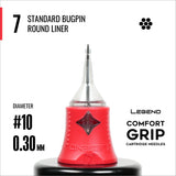 Cartouches Legend Comfort Grip - Traceurs ronds Bugpin Standard - #10 (0.30mm) - 20/Boîte